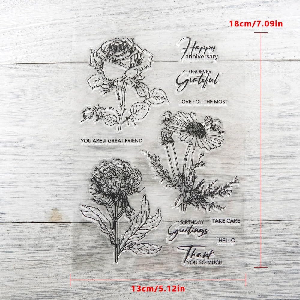 2025-2026 Stamps and die cuts for Card Making,Metal Dies&Silicone Makeing for DIY Card Birthdays,Valentine's Day Christmas Stamps and Dies for Card Making,Thanksgiving image 3