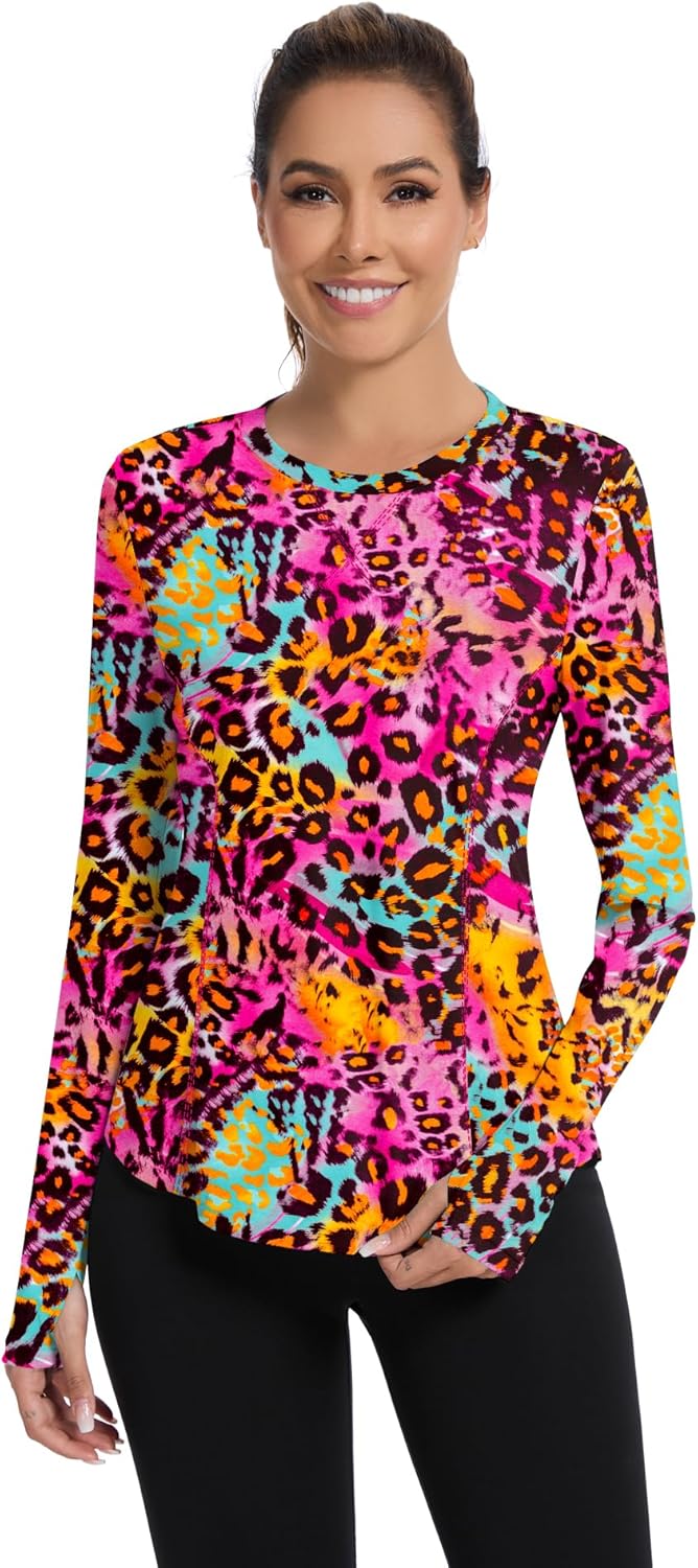Avoogue Women UPF 50+ UV Shirts Long Sleeve with Thumb Holes Workout Sun Shirt Quick Dry Athletic Hiking Running Tops - Image 2
