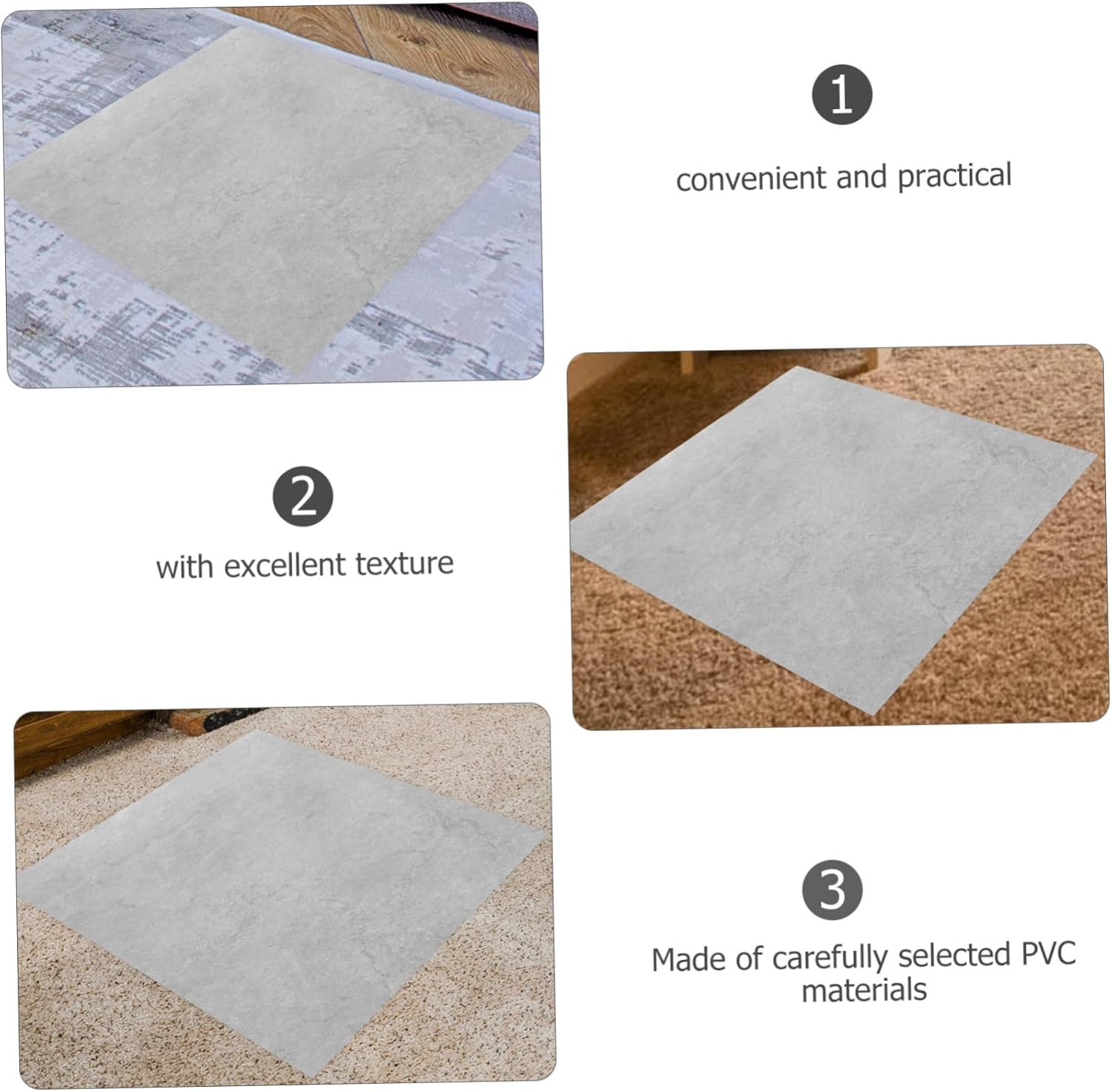 10pcs Self-Adhesive Grain Floor Sticker Removable Vinyl Tiles for Easy DIY Home Decor for Bedroom and Living Room