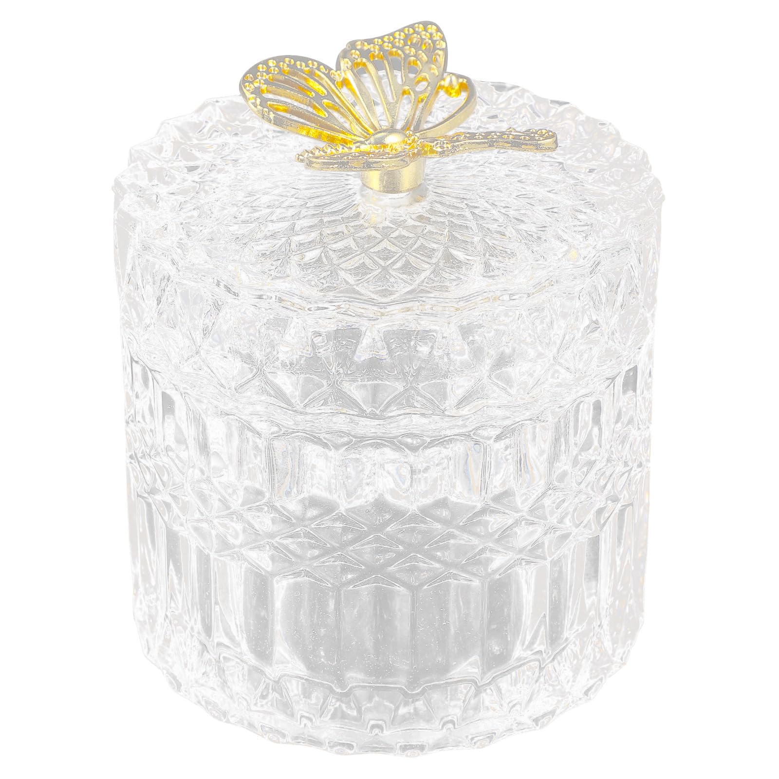 Tarro de cristal con tapa nórdico para joyas y dulces decorativo de escritorio
