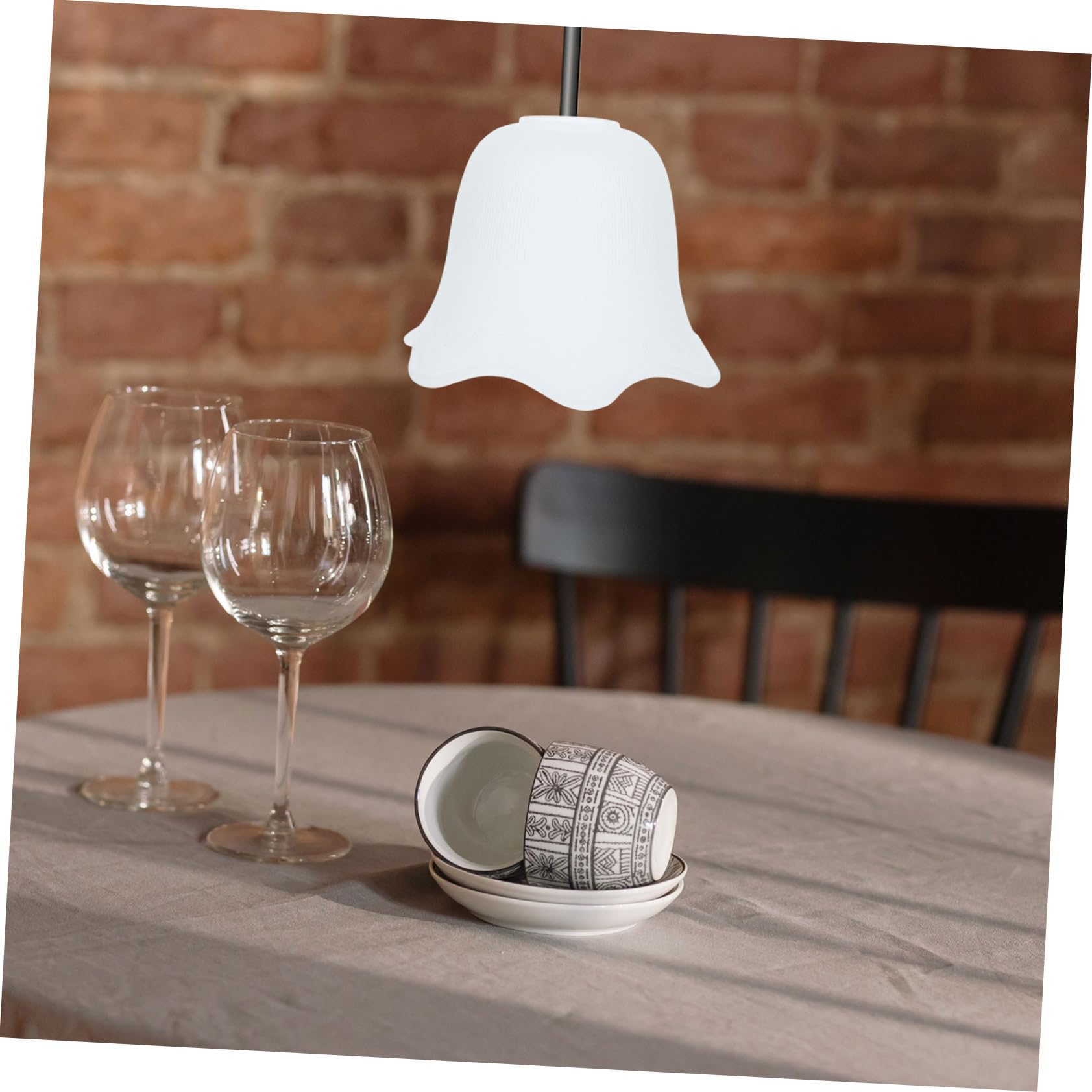 Paralume in Vetro Artigianale per Lampadina E27, Paralume Decorativo da Soffitto in Vetro Delicato, Set da 2 Pezzi per Illuminazione Ambientale e Camere da Letto