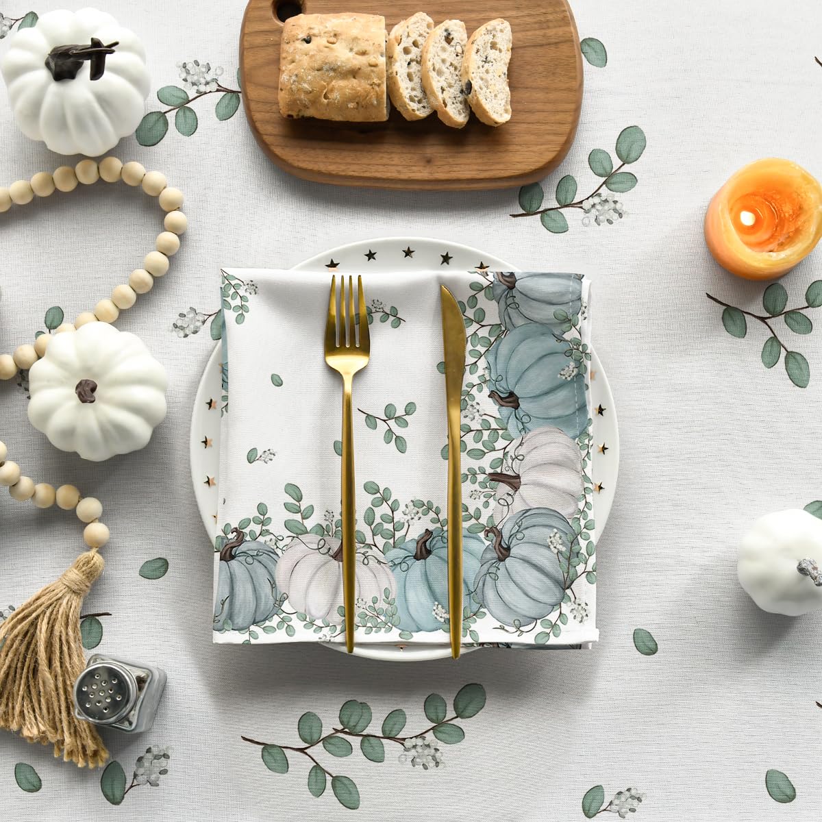 Tovaglia Autunnale Horalddaily 130x220 Cm Blu: Perfetta Per Picnic, Feste E Cene, Elegante E Pratica
