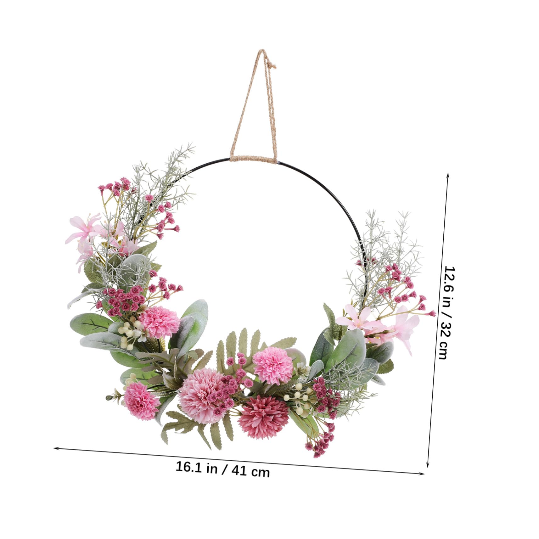 Zerodeko 2stücke Kunstblumenkranz Mit Bunten Blüten Und Blättern Als Tür Oder Fensterdekoration Für Hochzeiten Und Und Langlebig