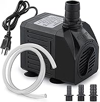 Vista 9 de FREESEA Bomba de agua sumergible de fuente: Bomba de acuario ajustable de 10 vatios y 160 GPH con luz LED Tubo de 3.3 pies para estanque al aire