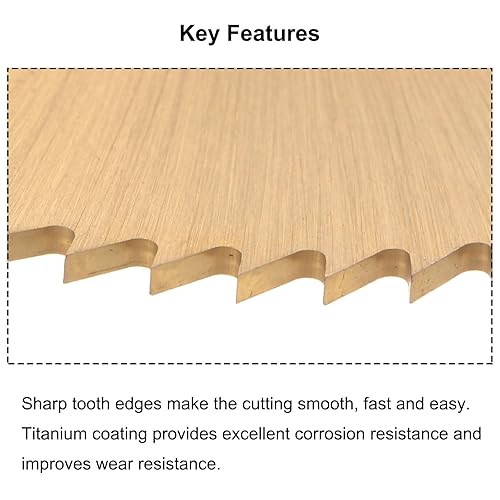 Miniatura 9 de uxcell Hoja de sierra circular, 2.362 in (2-38 pulgadas) de diámetro 0.039 in de grosor, 72 dientes, M35 de acero de cobalto de alta velocidad