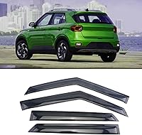 Vista 29 de Protector de lluvia Deflector de viento para montaje exterior, viseras de ventana con cinta compatible con Ford F-250 1999-2016 Super Duty