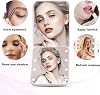 Valkyrie 8 LED Light Pocket Bag Wallet Makeup Mirror - 1X 3X Zoom - Elegant and Lightweight Design - Foldable Mirror White