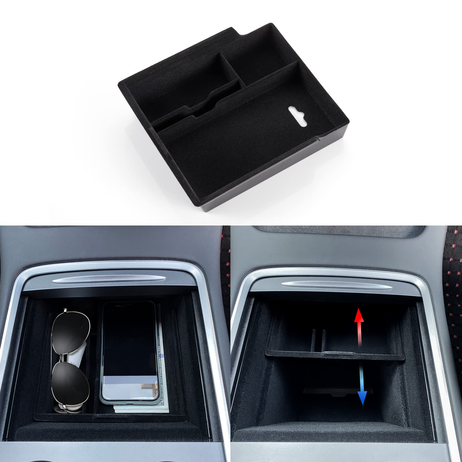 Buy Anaguma Tesla Model 3 Model Y Center Console Organizer Box Tray