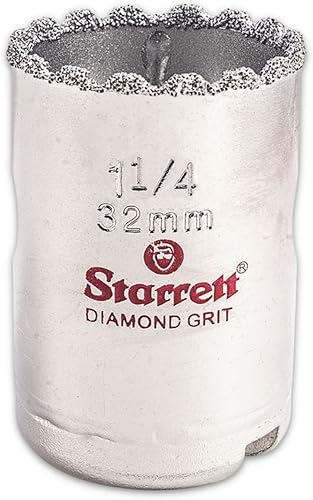 Miniatura 27 de Starrett Sierra de agujero de grano de diamante, ideal para perforar agujeros de diámetro pequeño, diámetro de 4-1/8 pulgadas, profundidad de corte