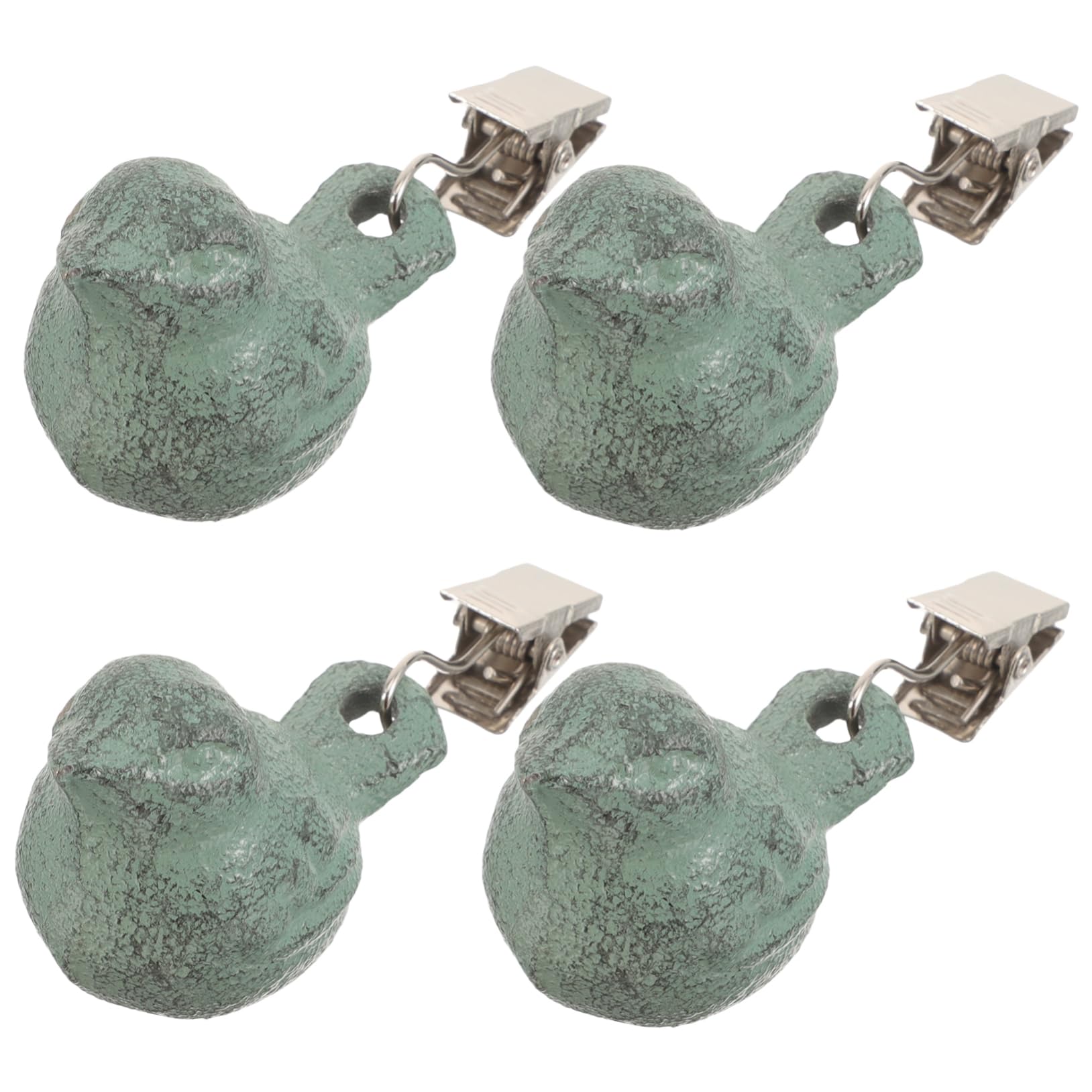 LIFKOME Set 4 Fermatovaglia da Tavolo a Forma di Volatile in Metallo Verde, Fermatovaglia da Esterno Antivento per Picnic e Tavoli da Giardino, Design Creativo e Decorativo