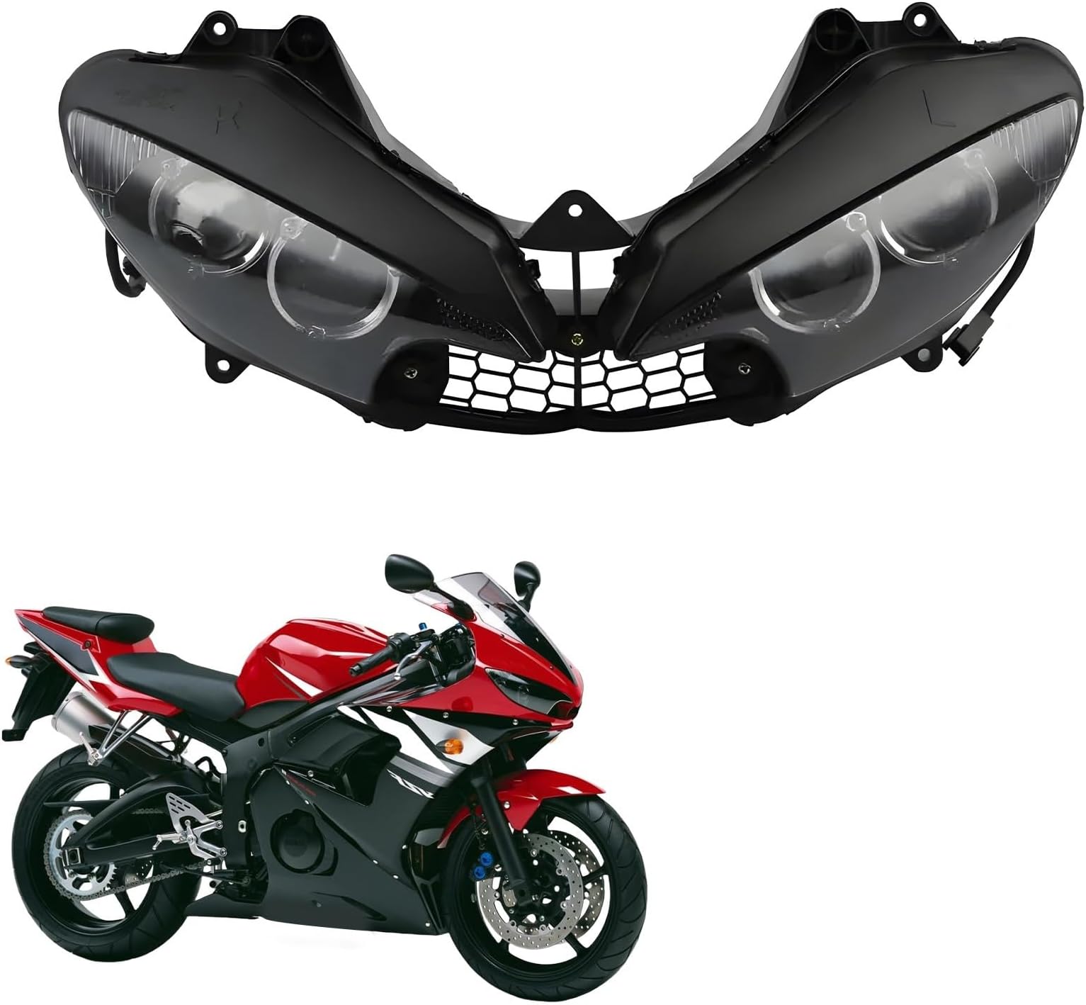 Front Headlight Head Light Lamp For Yamaha R6 2003-2005 YZF R6S 2006-2009 Motorcycle