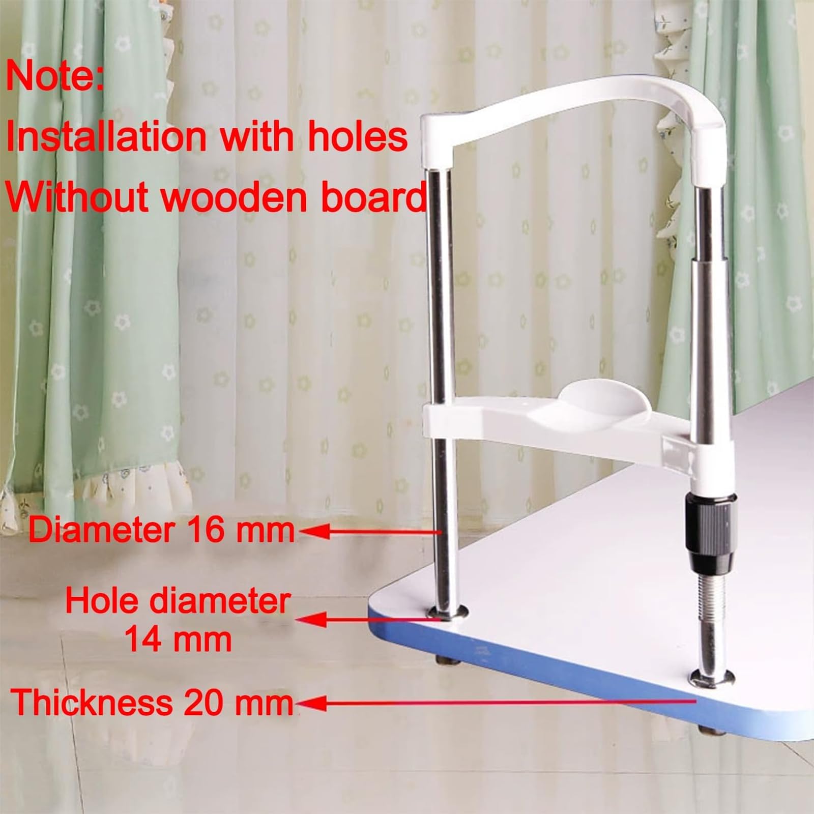 Staffa frontale for allenamento visivo, staffa for mentoniera di sollevamento optometrico, mentoniera for strumenti ottici con manopola regolabile, altezza di sollevamento regolabile e distanza