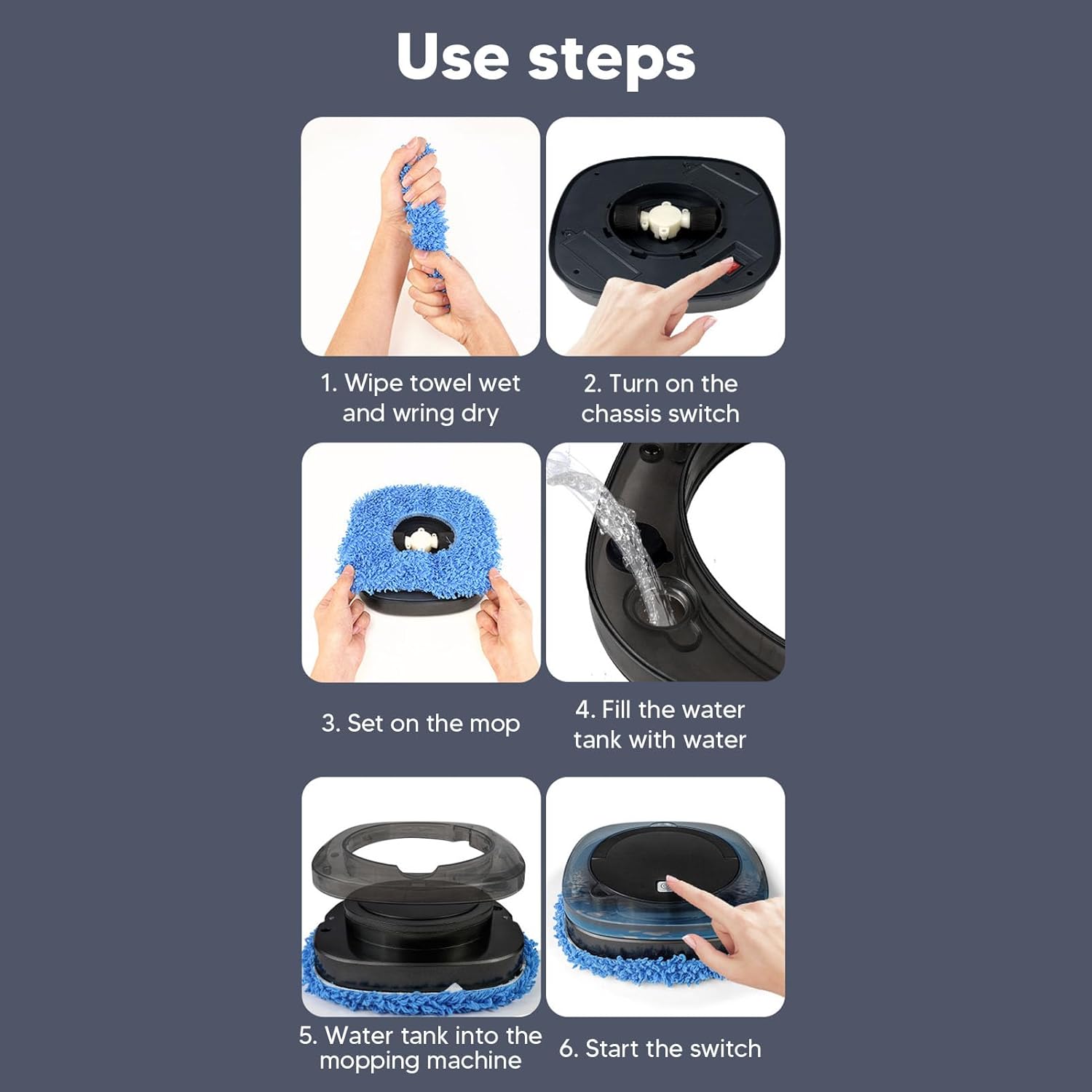 TOPINCN Robot Vacuum and Mop Combo, Robot Vacuum Cleaner and Smart Robotic Vacuums Mopping System Scheduling for Pet Hair, Hard Floor and Carpet (Silver)