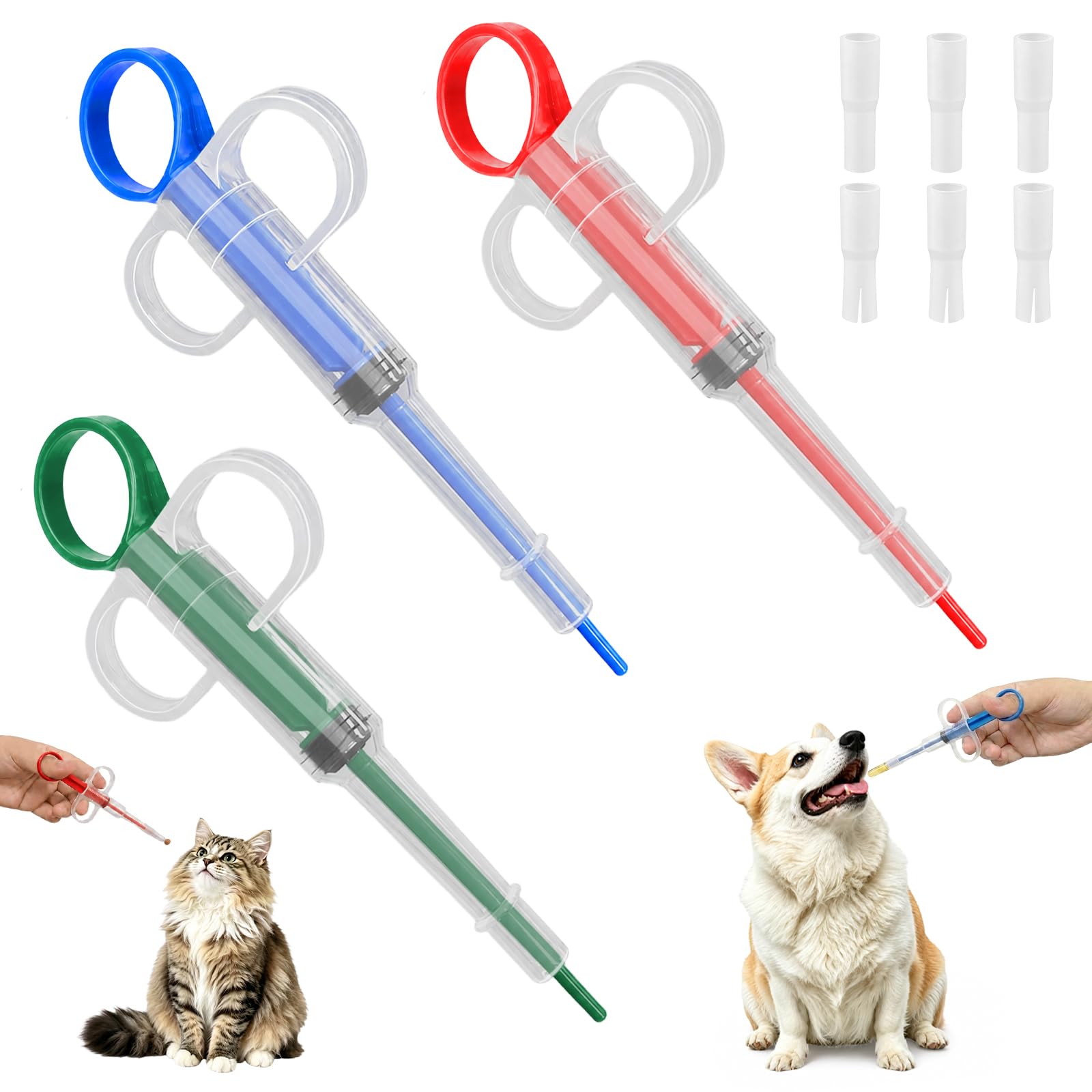3 Stück Tablette Feeder, Eingabehilfe Eingeber, Pillenwerfer Haustiere | Medikamenten Feede, Hunde Andere Kleine Haustiere Fütterung Tabletten