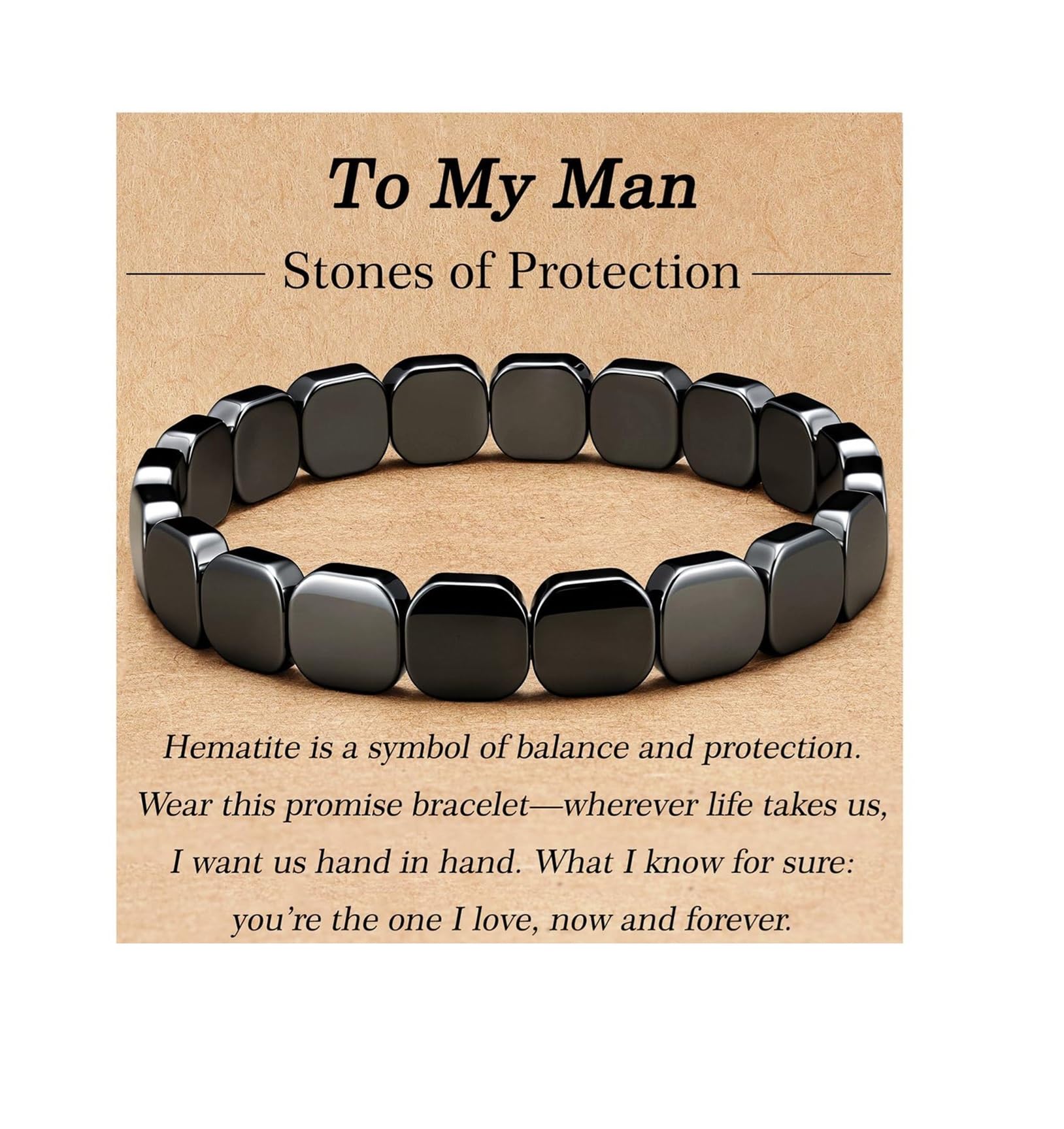 Dczosily Triple Protection Bracelet Natural Tiger's Eye Hematite Agate Stone Bracelet for Men Women Crystal Jewelry Healing Bracelets Bring Luck