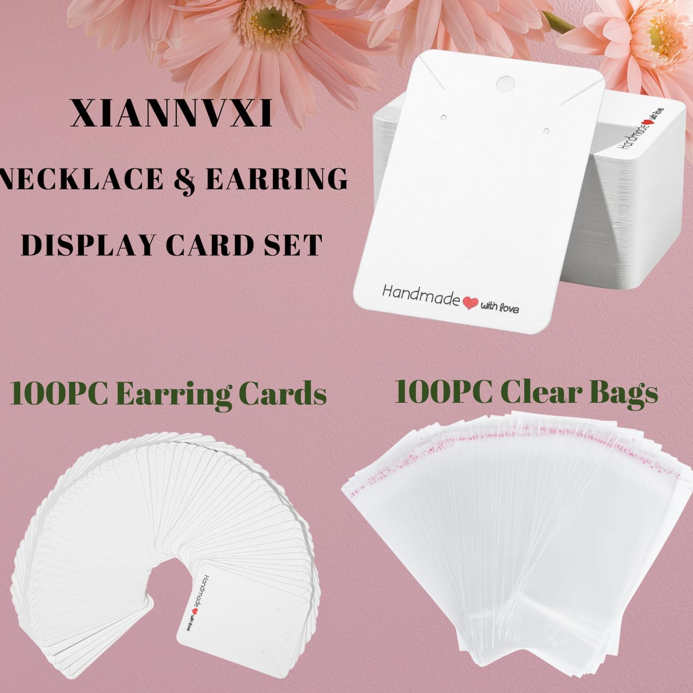 XIANNVXI Earring Display Cards - 100 Pcs