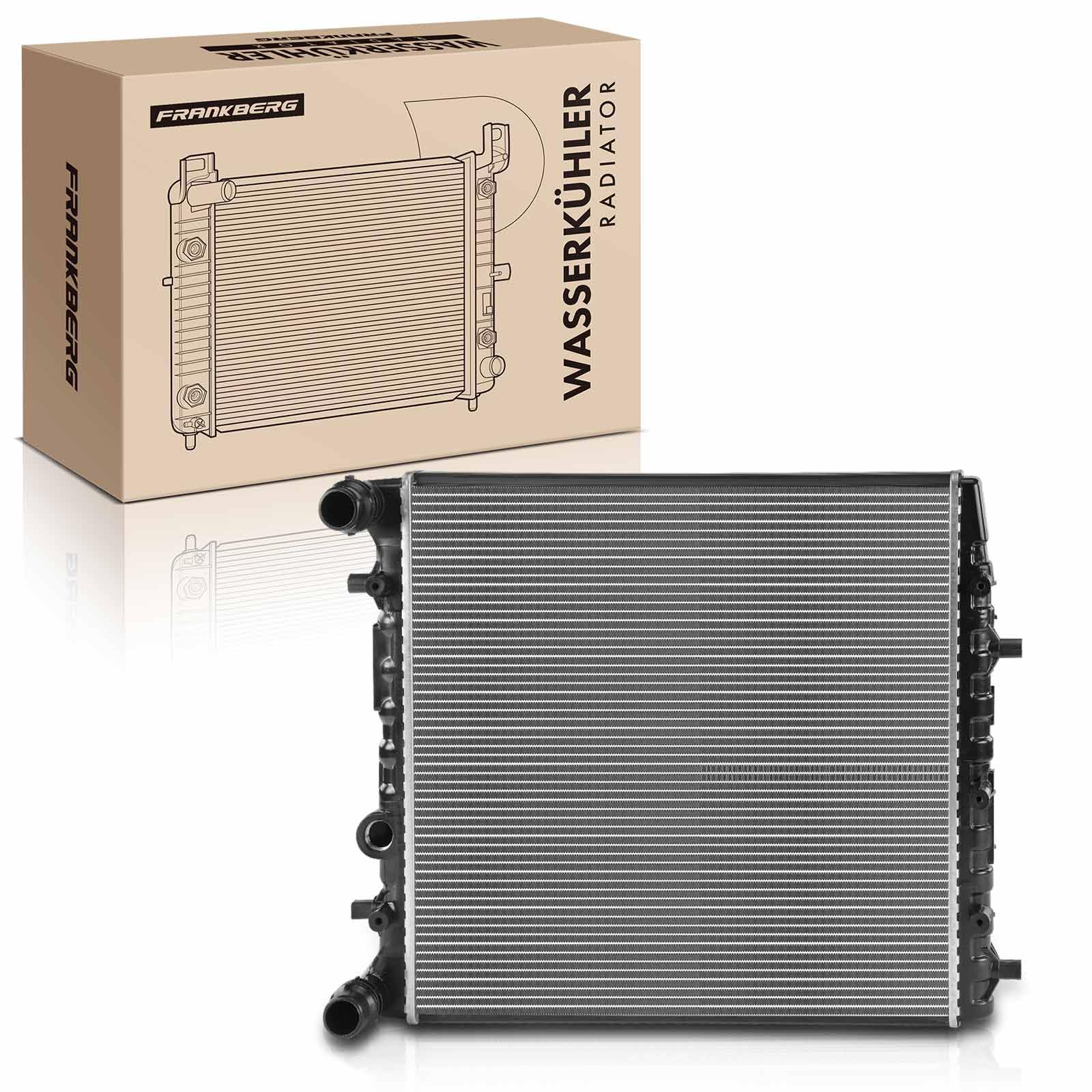 Frankberg Radiatore scambiatore di calore dell'acqua scambiatore di | 5Z0121253; Compatibile con: Polo 9A 9N, Polo 6C1 6R1, R.o.o.m.s.t.e.r 5J7, Ibiza IV ST 6J8 6P8, Ibiza IV 6J5 6P1