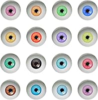 Vista 7 de Julie Wang 100 ojos humanos de cristal de Halloween de 0.24 pulgadas para esculturas artísticas, accesorios, máscaras, trajes para taxidermia