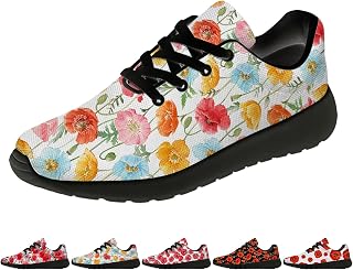 Women's Floral Running Shoes Flower Walking Sneakers Tennis Shoes Gifts for Women Mom