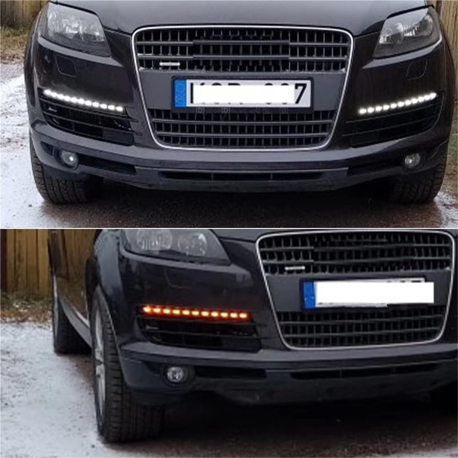 Veicolo Indicatori Direzione Luci Diurne A LED DRL Per Q7 2006 2007 2008 2009 Fendinebbia Indicatore Direzione Giallo(Dynamic turn signal,Only Right side)