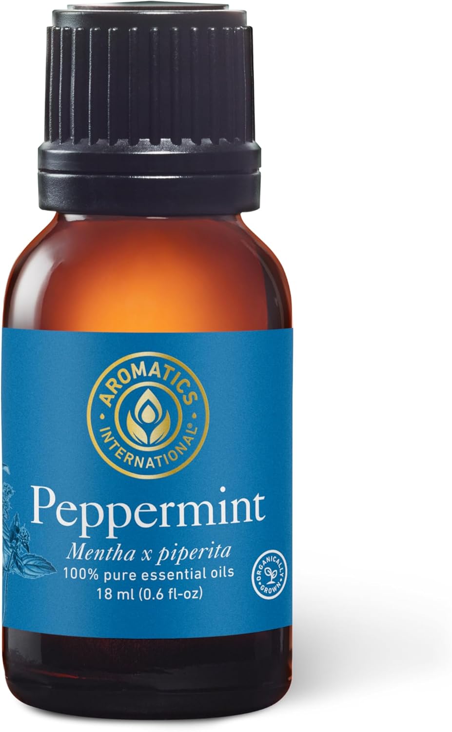 Aromatics International Premium Organic Peppermint Essential Oil 18ml | 100% Pure Essential Oil for Diffusion, Aromatherapy & Wellness Use