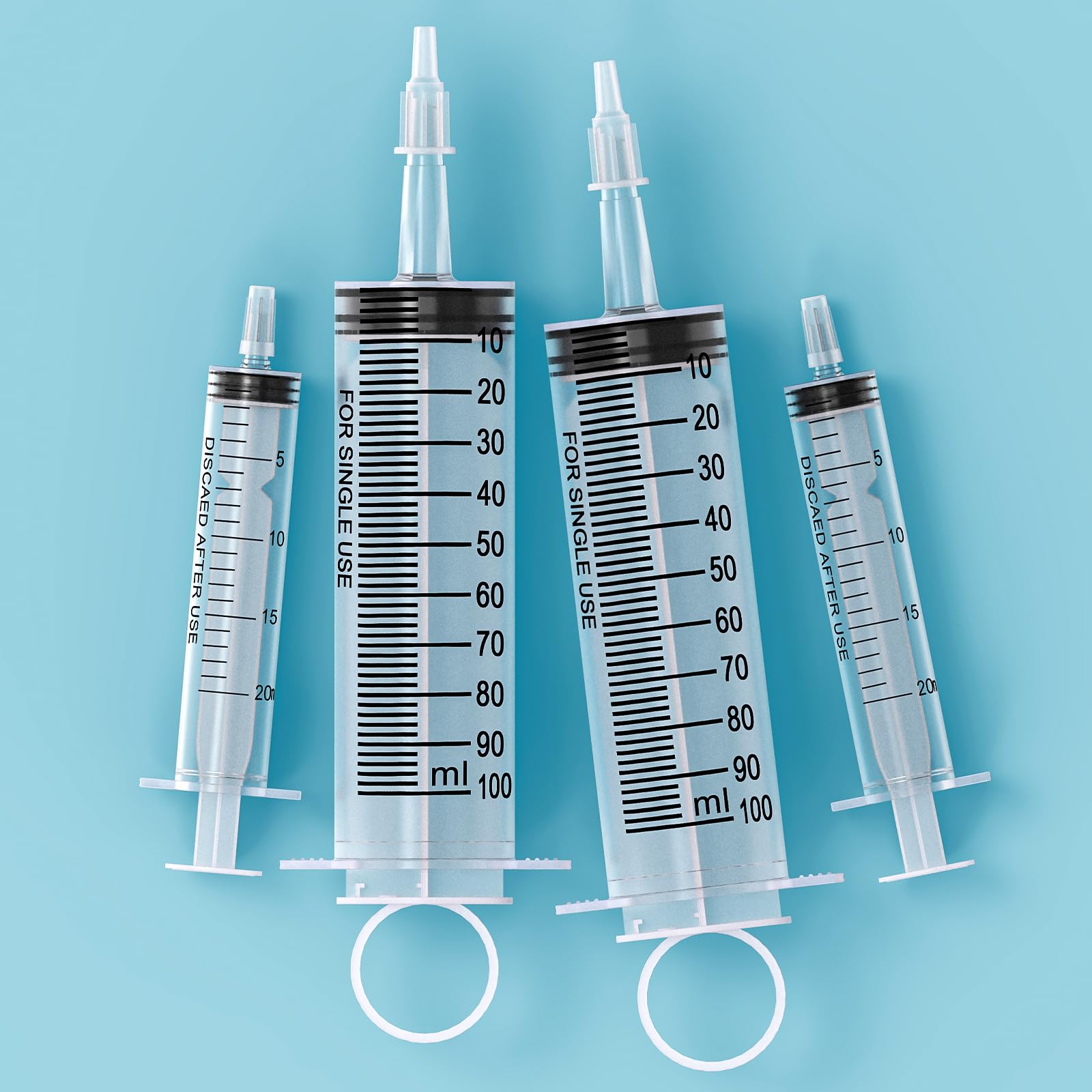 1 pacco da 150 ml di siringa di plastica grande con tubo, siringa della punta del catetere, distribuzione di più usi di misurazione della siringa per laboratori scientifici