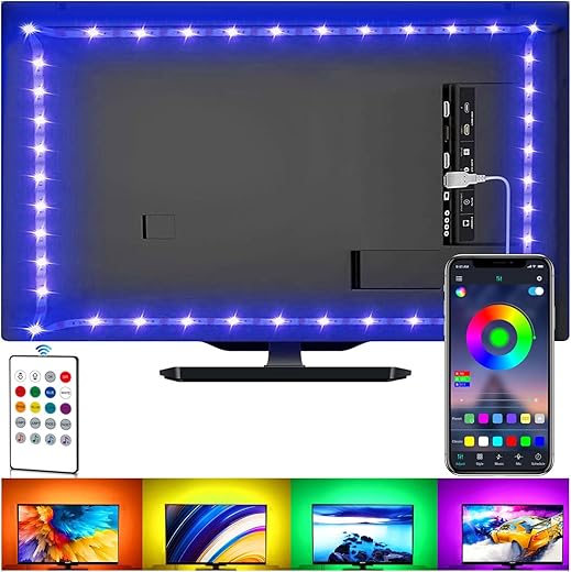 Striscia di luci LED per TV, kit di retroilluminazione TV...