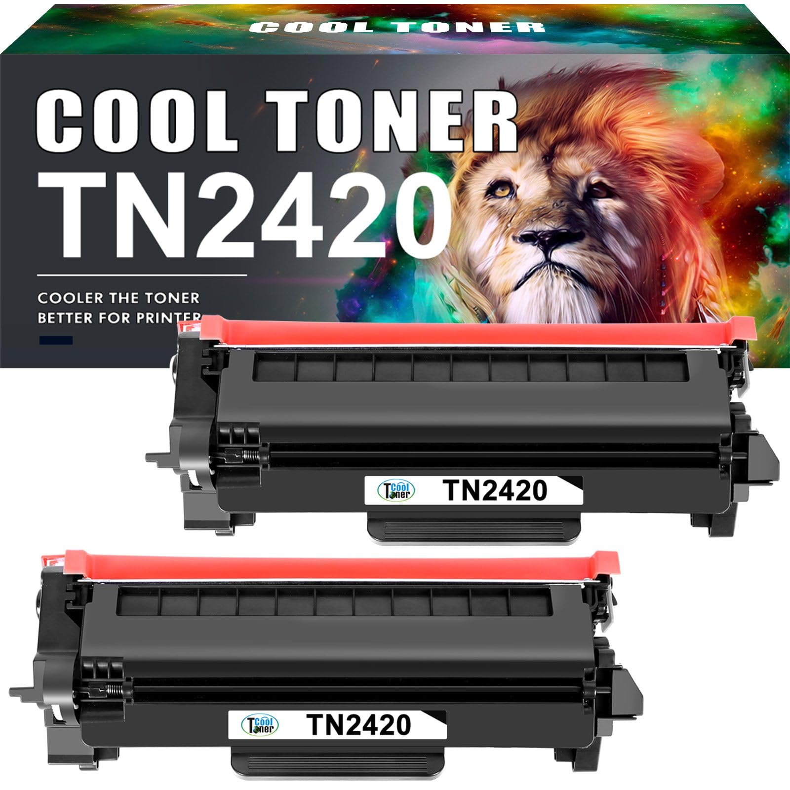 Cool TonerTN2420 Compatible Toner Cartridge Replacement for Brother TN2420 TN-2420 TN2410 TN-2410 MFC-L2710DW HL-L2350DW DCP-L2530DW MFC-L2710DN MFC-L2750DW HL-L2375DW HL-L2310D Ink (Black, 2-Pack)