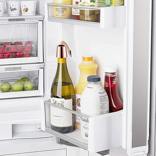 Miniatura 7 de Juego de 2 Tapones para Vino  Tapón de Botella de Vino de Acero Inoxidable con Sello de Silicona, Conservador de Bebidas Reutilizable, Conservador