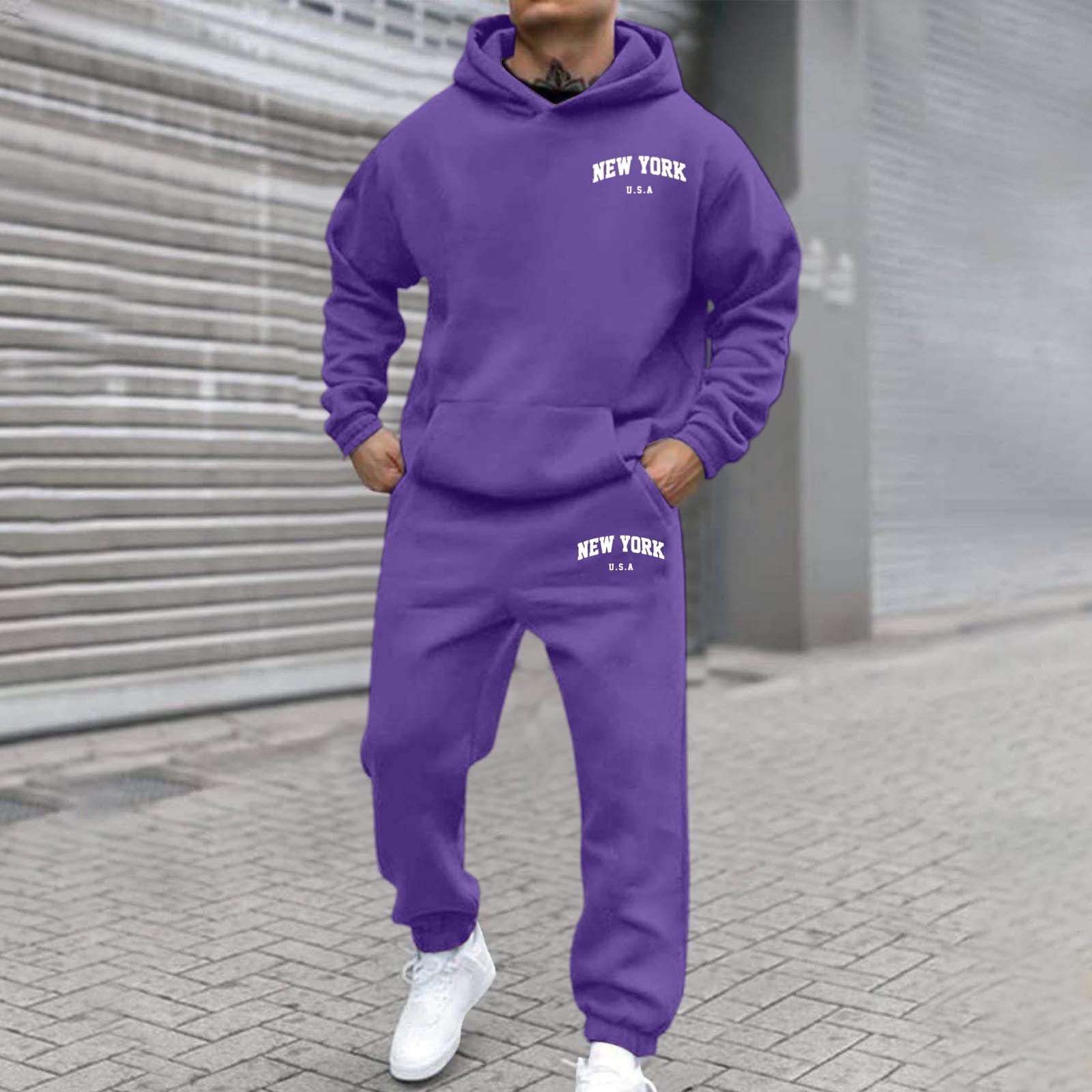 Générique Męska bluza z kapturem bawełniana bluza z kapturem gładka bluza Podstawowy miękki elastyczny sweter Casual Wygodny Codzienny Jesień Zima Czas wolny A5