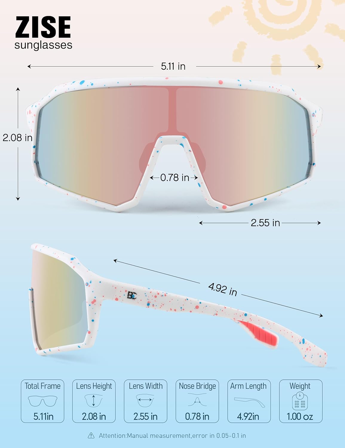 BIRCEN Kids baseball Sunglasses for Youth - Boys Girls Polarized Sports Sun Glasses UV Protection for Cycling Age 5-12 - Image 4