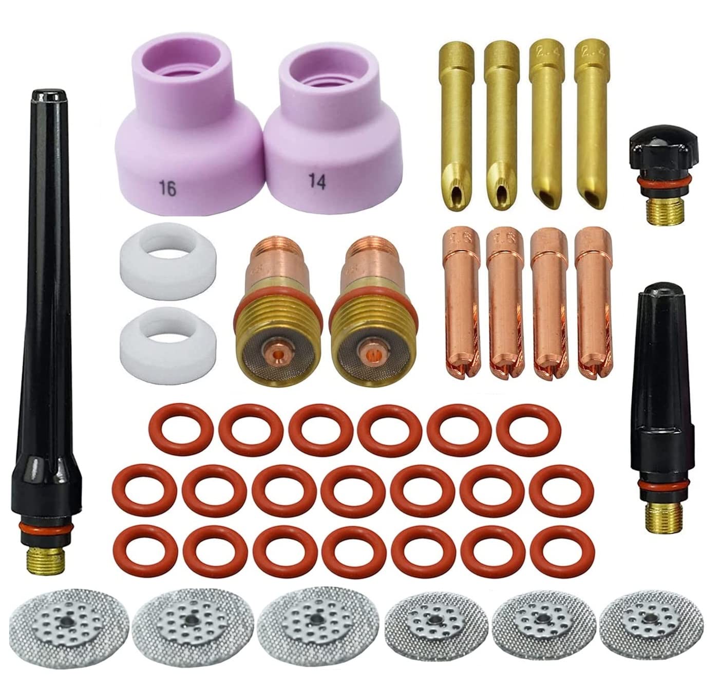 RIVERWELD TIG Stubby Gas Lens Collet Bodies 10N 4GL 4C Short Wedge Collets