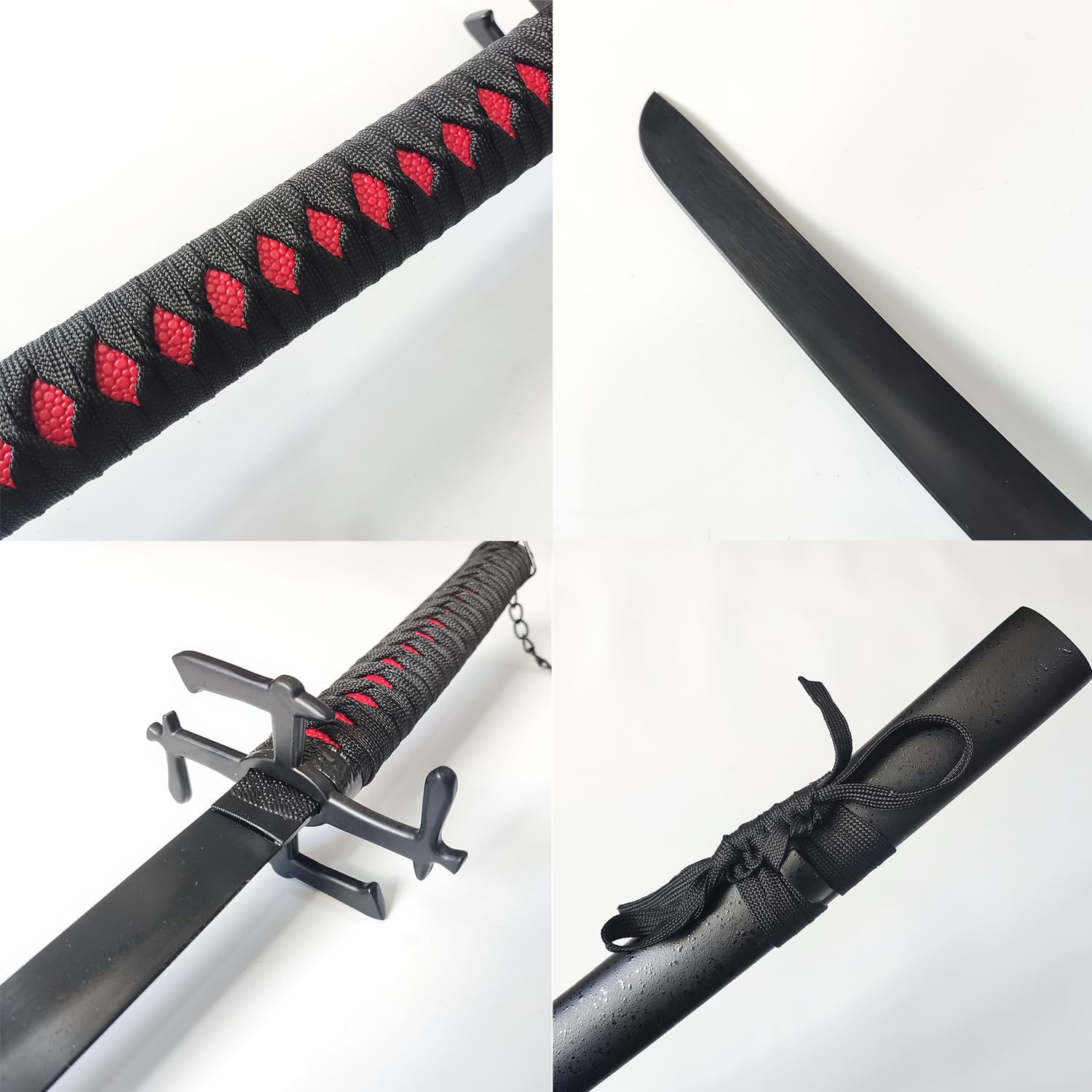 COSWOR 40.2" Anime Katana Kurosaki Ichigo's Tensa Zangetsu Samurai Sword New Edition for Cosplay, Collection