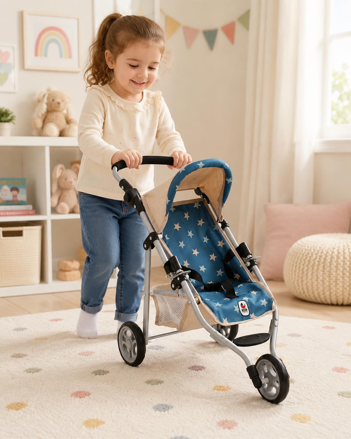 Bayer Chic 2000 Poussette Poupon Lola | Jogger Évolutif & Ergonomique | Une poussette jogger pour poupon haut de gamme, saine et évolutive pour accompagner votre enfant durant des années.