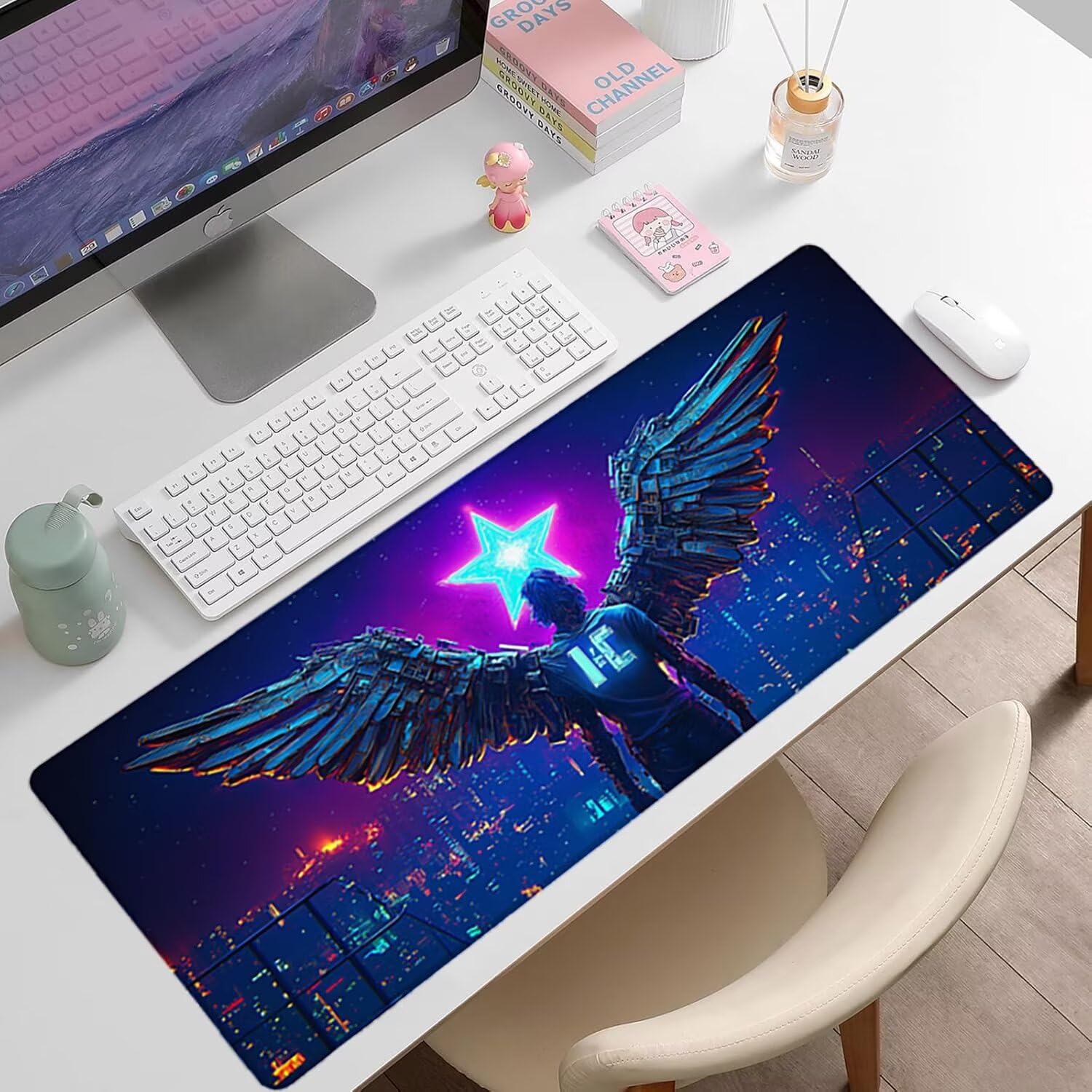 Podkładka pod mysz do gier XXL - 1600x800x3mm - Nowoczesna duża antypoślizgowa podkładka pod klawiaturę biurową z przeszytymi krawędziami, krajobraz duża podkładka pod mysz do gier do biura i domu