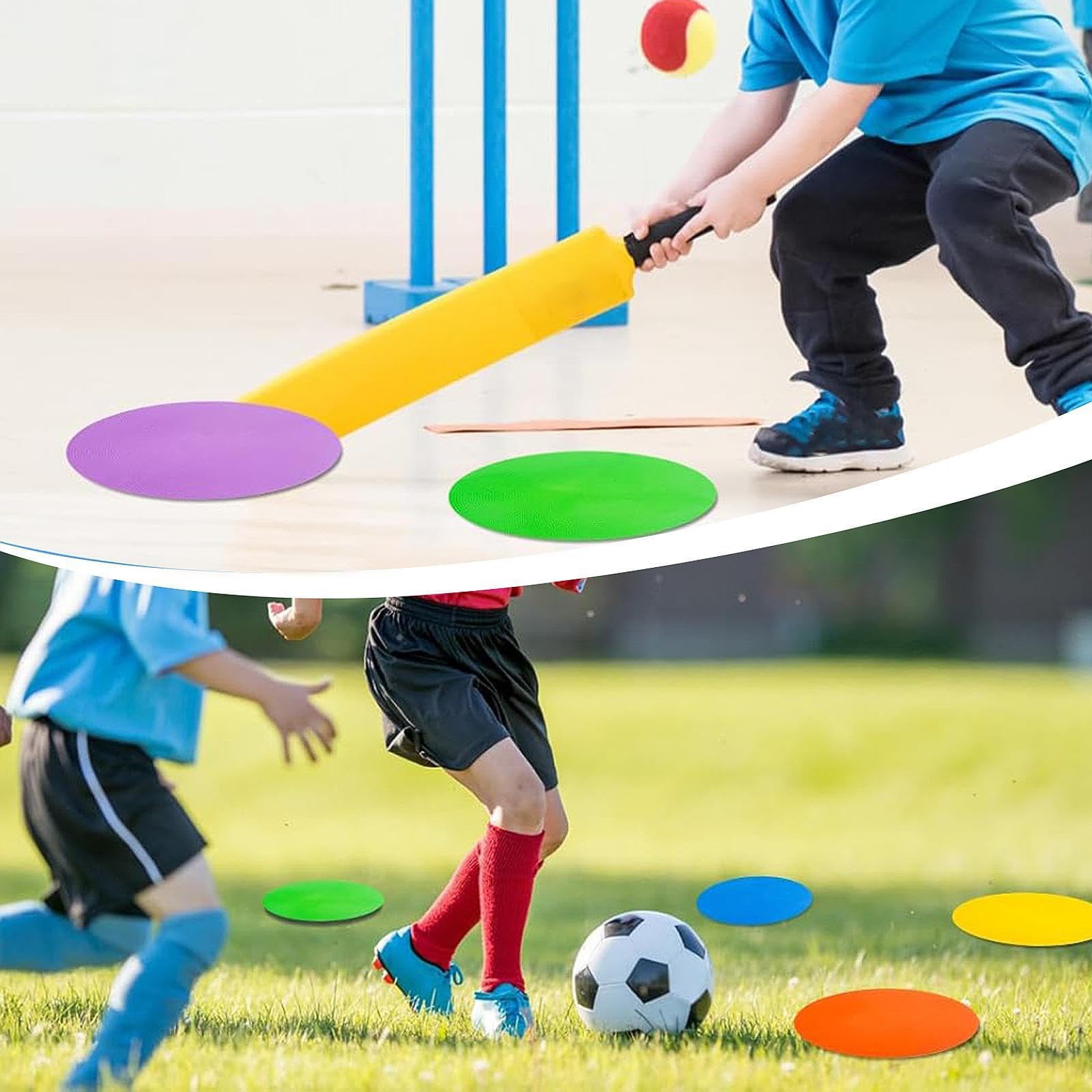 6 Piezas Conos Planos para Fútbol Discos de Deportivo Herramienta de Resistente TPE Adecuado para Entrenamiento Escolar Prácticas de