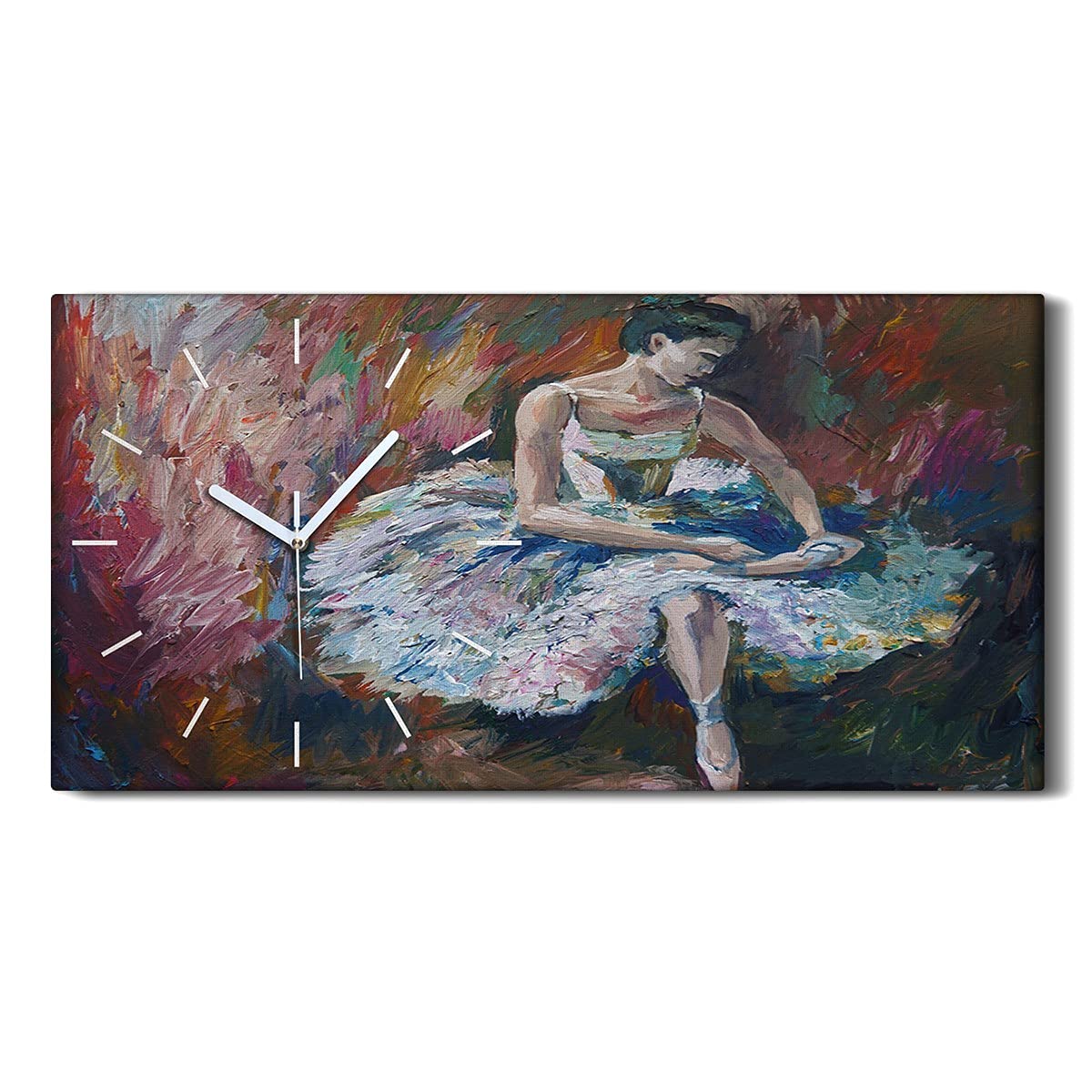 Horloge sur Toile Grand Format Ballerine pour une Chambre Parentale Apaisante