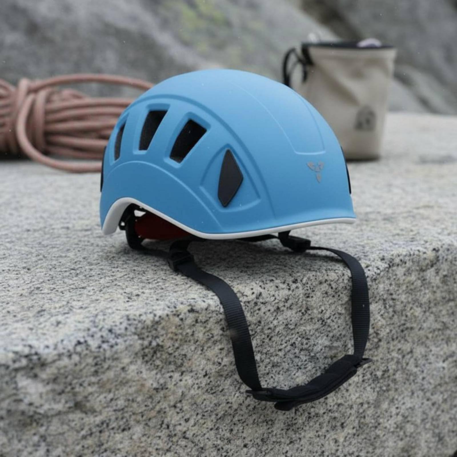 Casco de Alpinismo Extremadamente Ligero Ajuste Firme Protección Personal Ventilación Múltiple Equipo Al Aire Libre para Escaladores, Montañistas