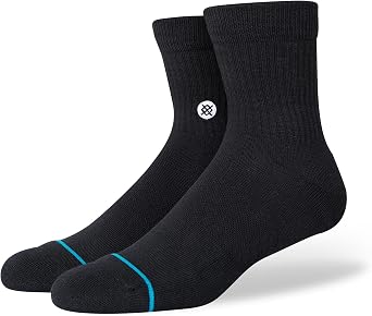 Stance Icon Crew + Quarter 6-Pack Bundle, Black, Large