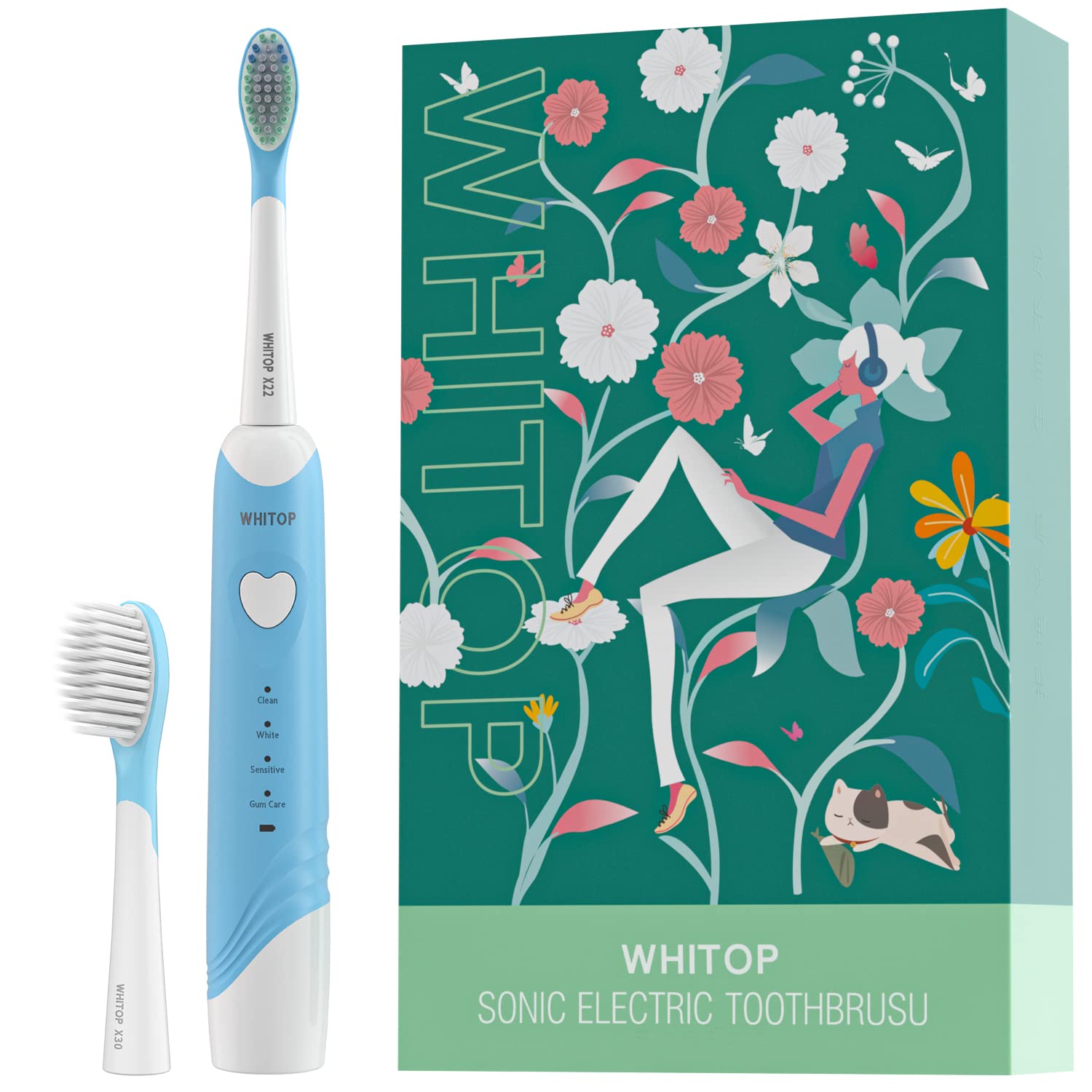 Buy WHITOP ED06 Electric Toothbrush for Kids Teens 12+ with Timer, IPX8