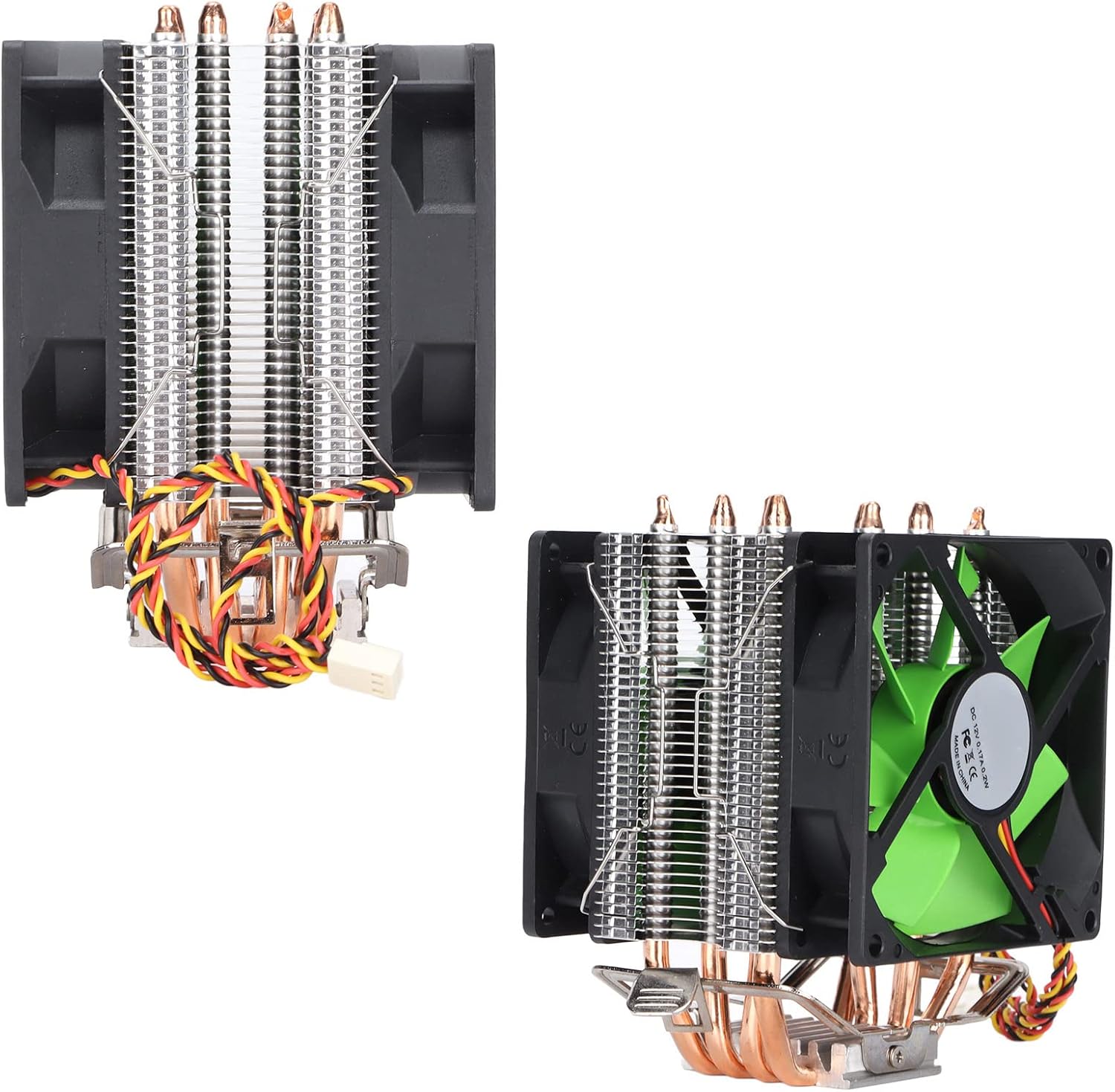 CPU Air Cooler with 4 Heatpipes,90mm 3pin Noiseless Cooling Fans,Plug and Play Fast Heat Dissipation,for LGA 775, for Core2DUO, for Celeronp, for Pentium4, for (#12)