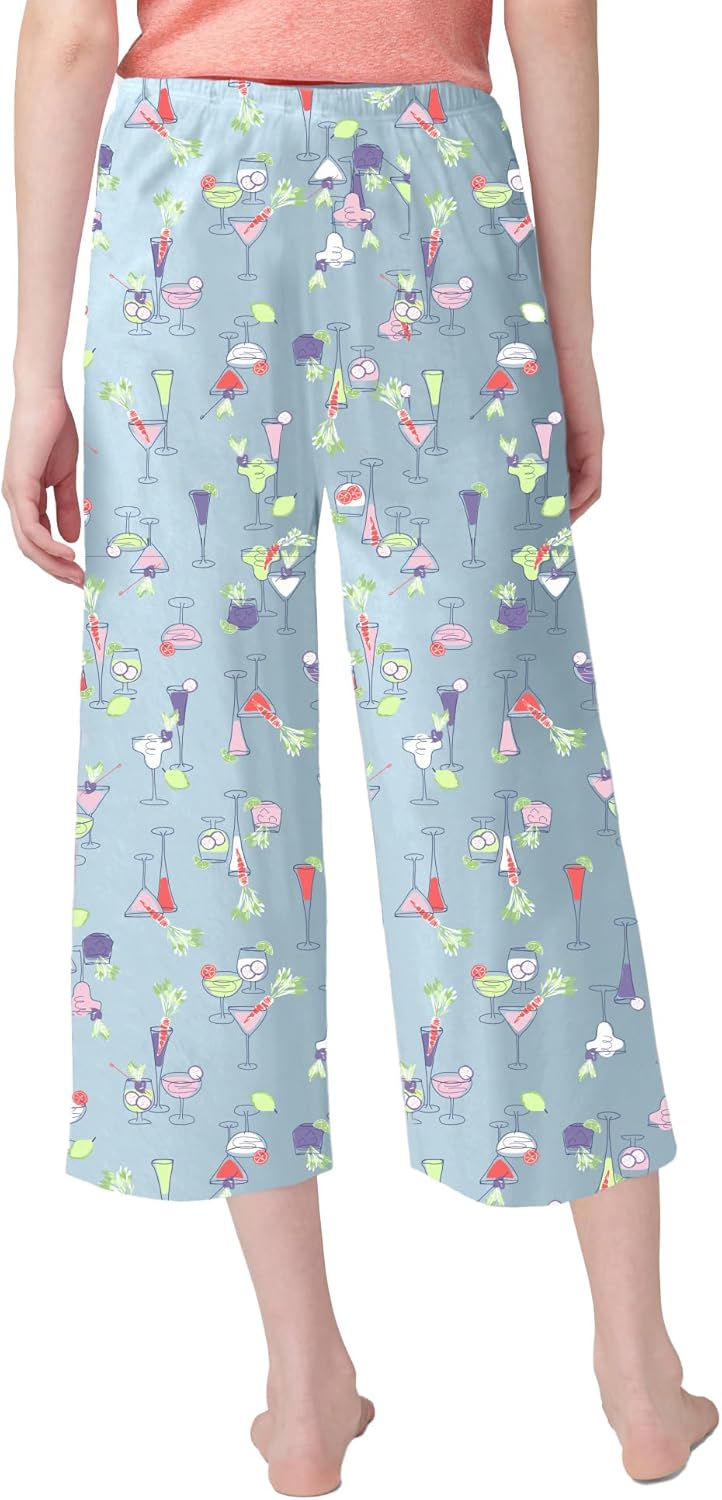 HUE Womens Spring Pajama Separates Soft Whimsical Print Pjs with Flowers, Animals, Garden Themed Pjs, Cocktails - Image 2
