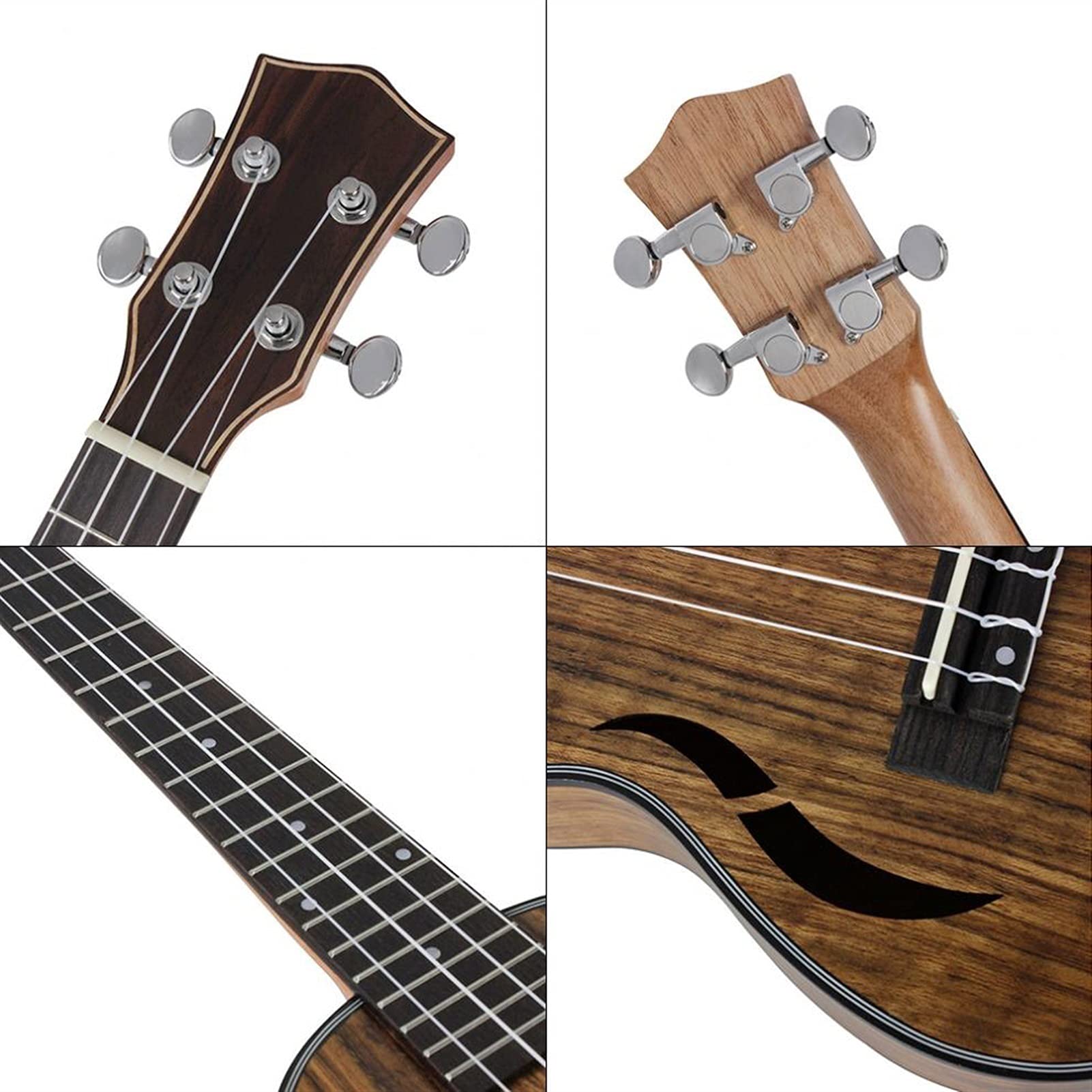 Ukulele koncertowe Początkujący Ukulele Ukulele 23/26 cale18 Fret Cztery Struny Saxophone Beginner Ukulele Guitar Koncert Tenor Ukulele Walnut Wood Hawaje Gitara (Size : 26 inches)