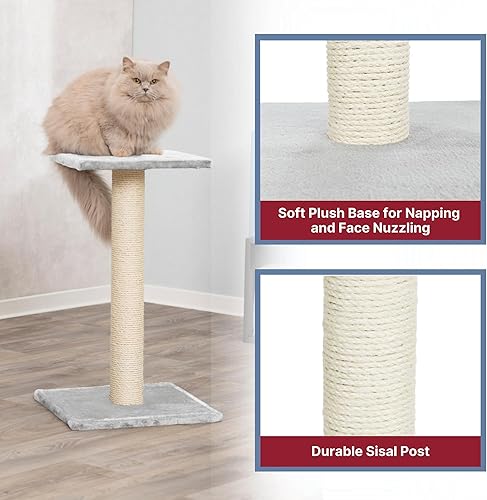 Miniatura 4 de TRIXIE Espejo - Rascador para gatos de 27.2 pulgadas, rascador para gatos con base de cubierta de tela suave y cuerda de sisal duradera, con