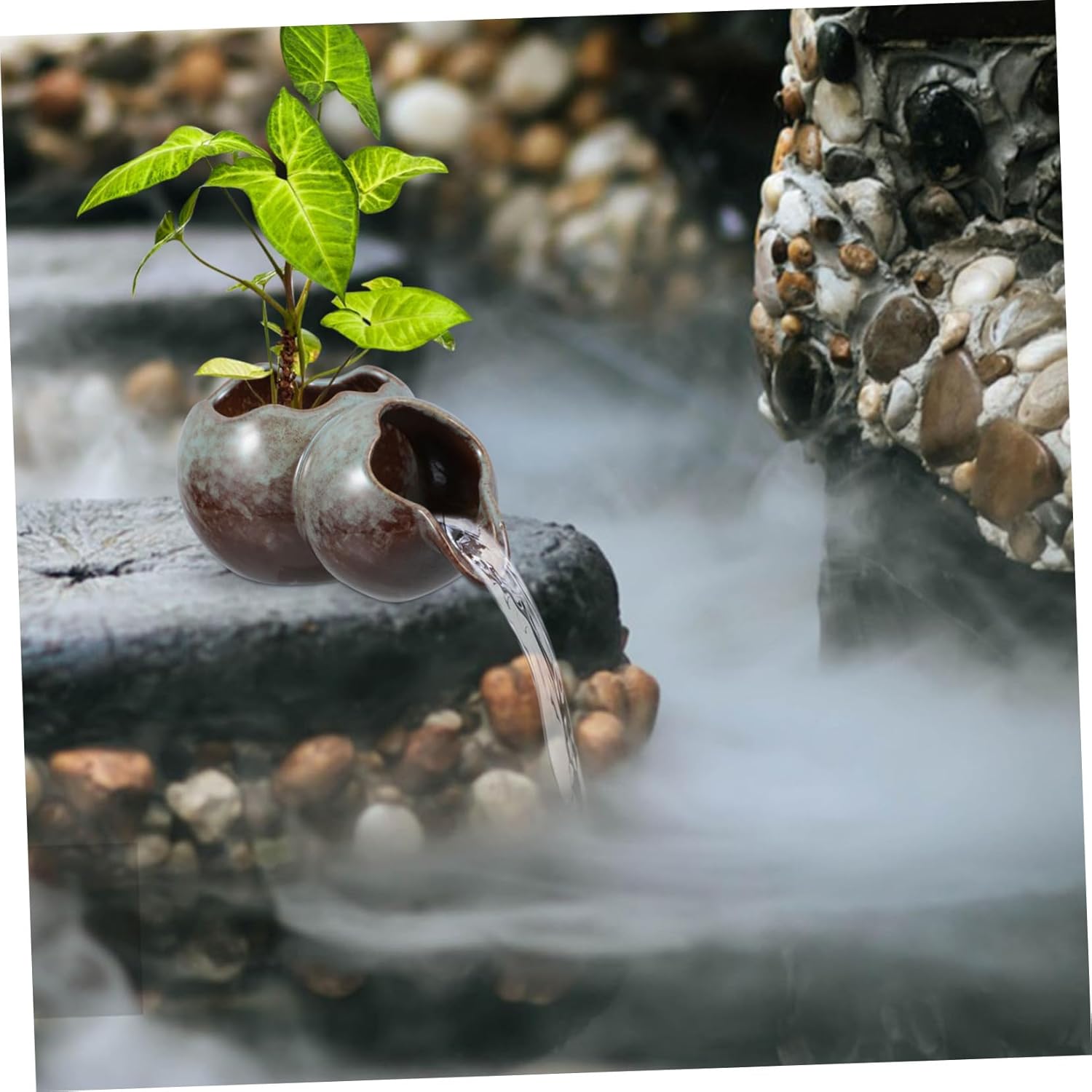 POPETPOP 1pc Ceramic Fountain Spitter for Fish Tanks and Ponds Decorative Water Outlet for Hydroponic Plants Shaped Design for Steady Water Feature Accessory