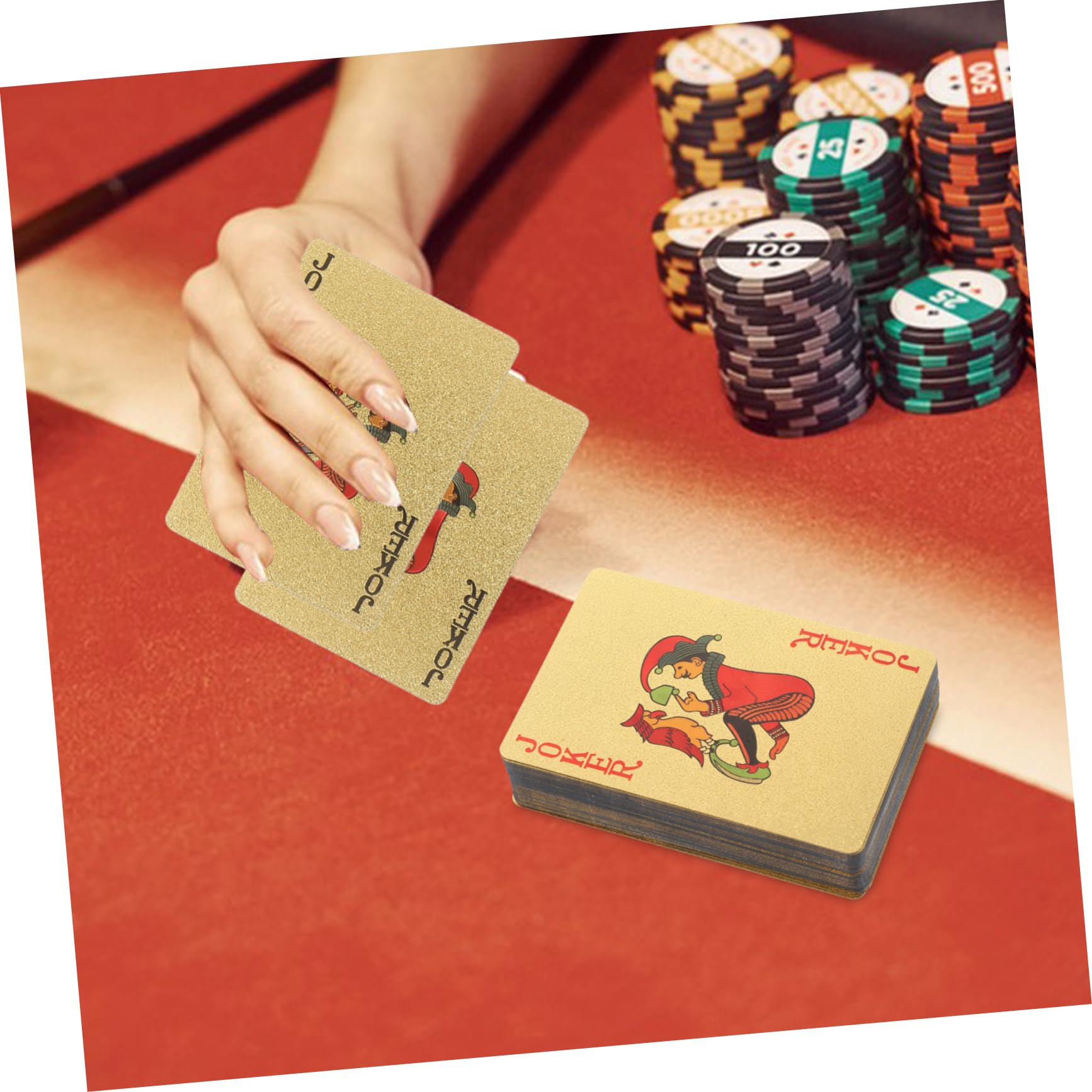 VICASKY Carte Da Gioco Professionali Plastica Con Design Unico Di Poker Per Gioco Familiare e Feste