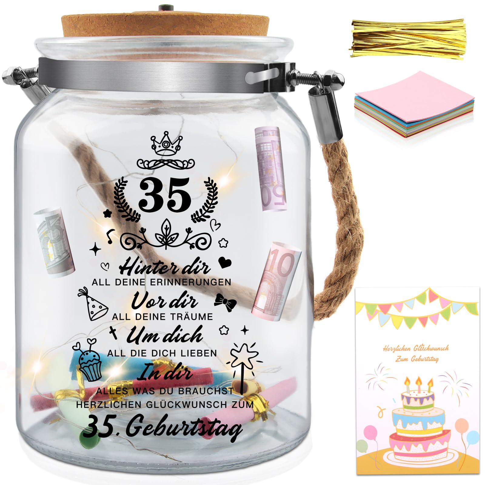 LED Flaschenlicht 35. Geburtstag