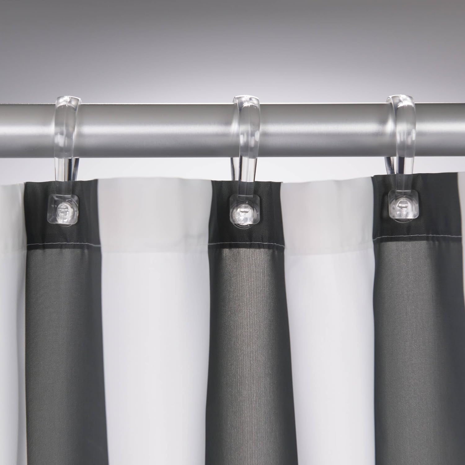 Sealskin Extra Long Shower Curtain 72 x 78 Inch Linje Gray