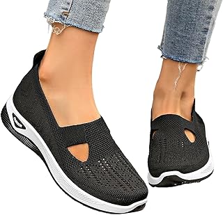 Orthopädische Schuhe Damen Weite H Leicht Walkingschuhe Vermascht Atmungsaktive Sommerschuhe Sneaker Lässige Komfort Breite Fuß Diabetiker Sportschuhe Outdoor Sommer Turnschuhe Laufschuhe