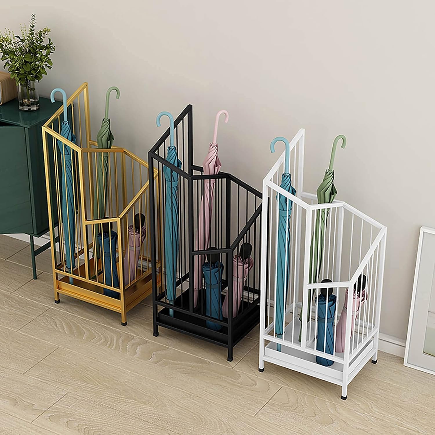 Metal Umbrella Stand for Indoor Use, Creative Storage Solution, Hollow Umbrella Holder, Entryway nizer, Stylish Umbrella Rack for Home & Hotel Lobby.